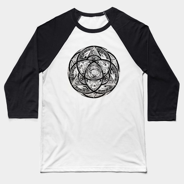 Liquid crystalline oscillator quantum synthesizer Baseball T-Shirt by Squidology